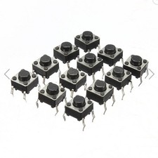 100Pcs 6X6X5 Mm Miniature Micro Momentary Tactile Tact Touch Push Button Switch