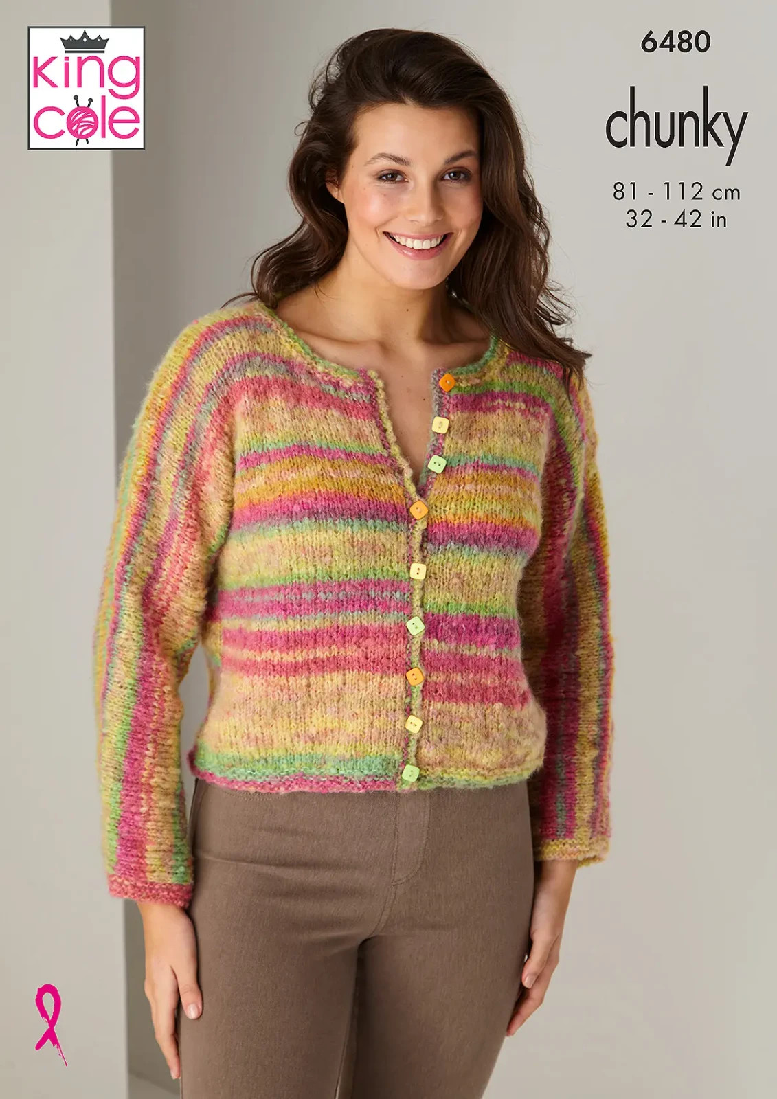 King Cole Chunky Pattern 6480 Sweater & Cardigan 32 - 42 ins