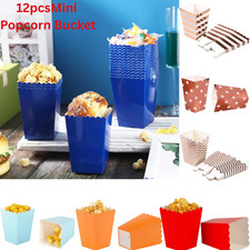 12pc Mini Popcorn Bucket Treat Boxes -Party Loot Sweety Bags Party Favour Large