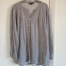 Bonmarche size 18 shirt top 100% cotton  Black And White Women's