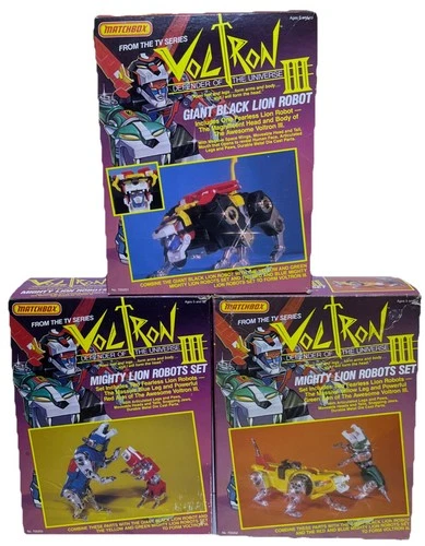 VOLTRON III LIONS 1984 MATCHBOX COMPLETE SET  DIE CAST MIB, ORIGINAL OWNER