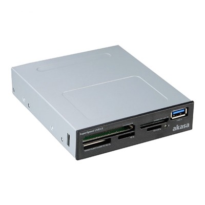 Akasa USB 3.0 Multi Kartenleser unterstützt CF/MS/SD/Microsd Uhs-II-Karten 3,5'' Inte