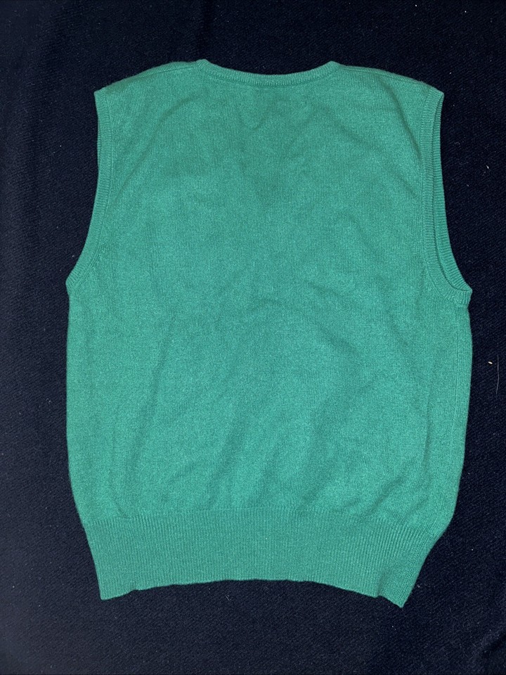Scotty McGregors Irish Green Soft Cashmere Golf Vest Men's Size L eBay