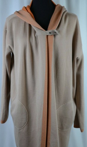Maison Ullens Women's Hooded Cape Coat Size Medium Cashmere Silk Colorful Italy