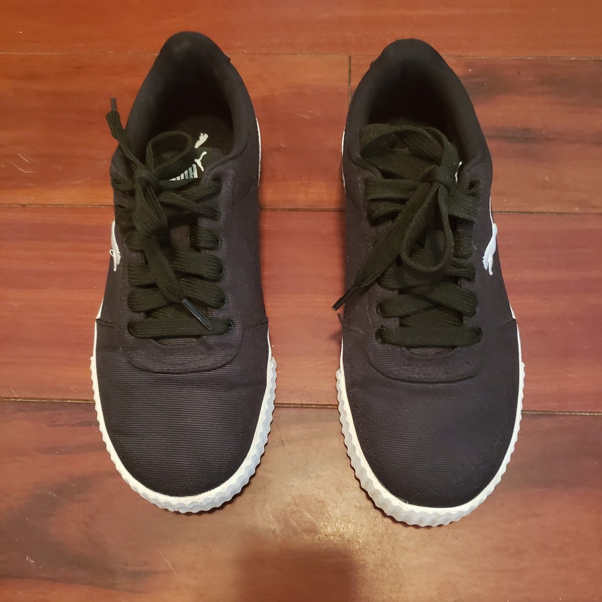 PUMA Carina Women's Canvas Sneaker Black/White, size