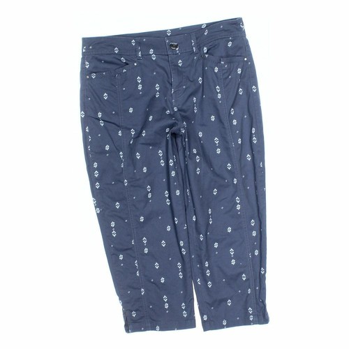 Capri Pants size 8, blue/navy, cotton 