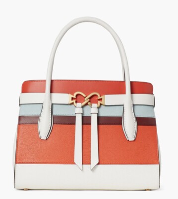 KATE SPADE MEHRFARBIG GESTREIFT LEDER HANDTASCHE SCHULTER MULTIWAY TASCHE UVP £ 395 NEU