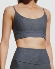  80 Onzie Women's Gray Flow Selenite Sports Bra Size S/M
