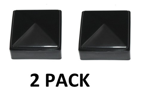 2 x 2 Fence Post Cap Black Plastic Cap for Metal Plastic Vinyl Wood Fence Posts - Picture 10 of 20