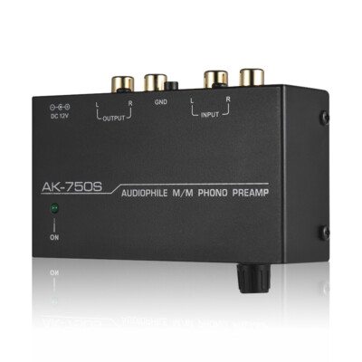 Mini Stereo Phono Stage Preamp HiFi MM Turntables Phonograph Pre-Amplifier