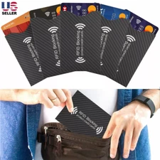 10Pcs Anti RFID Blocking Card Sleeve-Secure Credit Debit Card Holder ID Wallet