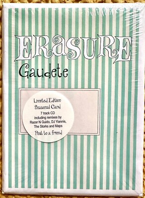 ERASURE Gaudete Weihnachtskarte Limited Edition CD Single Schneekugel NEU & Sealed