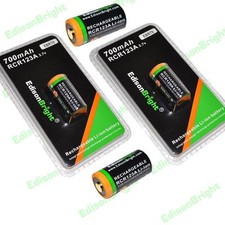 4 X EdisonBright 16340 RCR123A rechargeable Li-ion batteries 700mAh EBR70 arlo