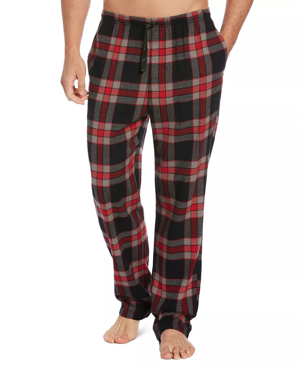 Perry Ellis Men s Plaid Pajama Pants Sleepwear Crimson Sz L