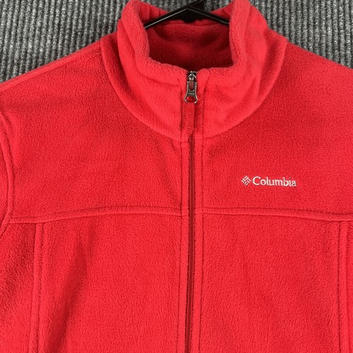 Columbia Youth Girls Jacket XL Extra Large 18-20 Pink Long Sleeve Full Zip - Picture 2 of 15