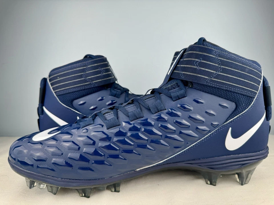 Nike Force Savage Pro 2 Football Cleats Navy White Size Mens Size 16 - Image 3 of 4