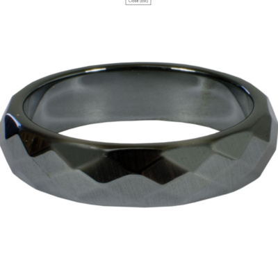 Rainbow Hematite Magnetic Healing Ring - 6mm Band, Sizes 5-14, Men's & Women's 10 thumbnail image