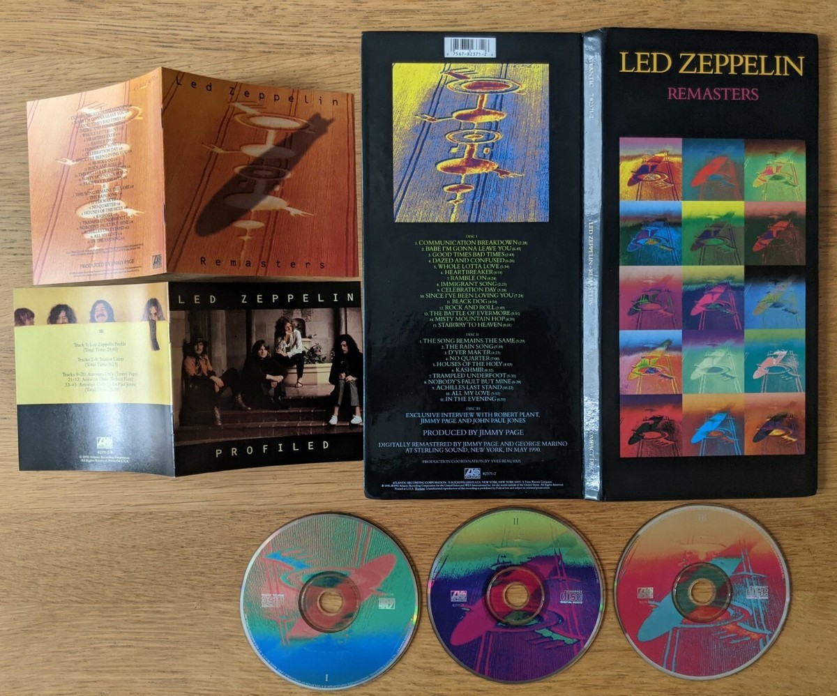 Led Zeppelin ‎– Remasters (RARE, US 3 CD Box Set 1992) | eBay