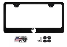 STUSSY Black Metal License Plate Frame | 8 Ball | Premium Flashy Rich Class USA