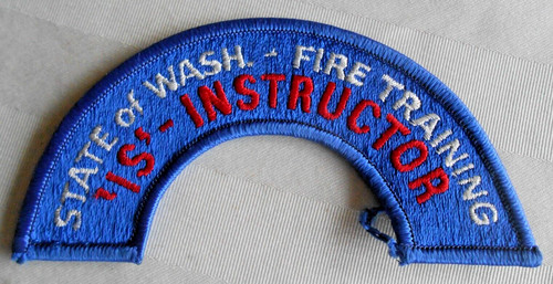 State of Washington - Fire Training 'IS' - Instructor 2.5" X 5" Patch - Unused
