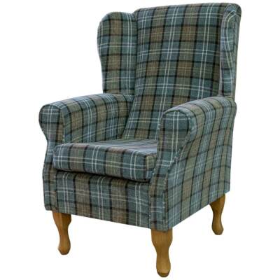 Tartan The Range Fireside Chairs Tartan Blue Wingback Armchair