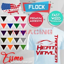 Essmo™ Flock Heat Transfer Vinyl HTV T-Shirt 20" Iron On Heat Press Fit Circut