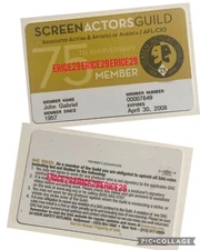 John Gabriel General Hospital & Ryan's Hope Screen Actors Guild Membership Card