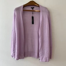 Talbots Purple Button Cardigan Womens Size XS Mohair Blend Lightweight NWT