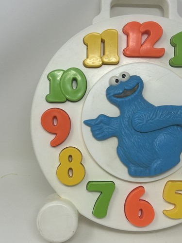 Vintage Cookie MONSTER 1982 Sesame STREET Clock Puzzle Time Child Guidance - Picture 3 of 17