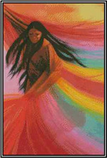 Native American Indian Women Counted Cross Stitch CHART #21-129