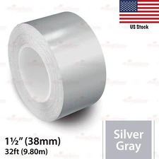1-1/2" Vinyl Pinstriping Pin Stripe Styling Tape Decal Sticker 38mm SILVER GRAY