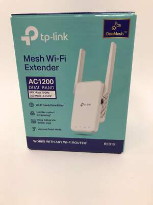 TP-Link RE315 Mesh Wi-Fi Range Extender AC1200 Dual-Band Wireless (Open Box)