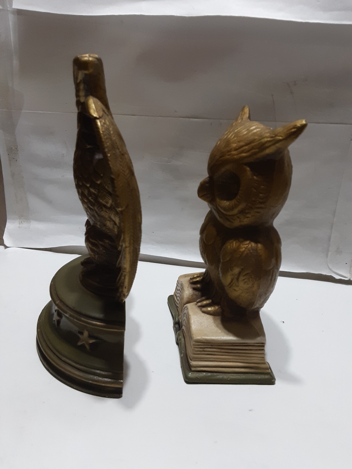 MIXED PAIR OF VINTAGE MCM CAST METAL BOOKENDS MADE IN USA BY SEXTON eBay