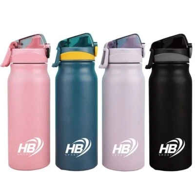 HB BORRACCIA TERMICA ACCIAIO INOX 500ml BOTTIGLIA THERMOS CON PIPETTA CANNUCCIA