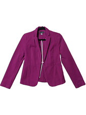 Women Blazer SIZE 4 SIMPLY STYLED Casual Office Woven Unlined Solid Aubergine