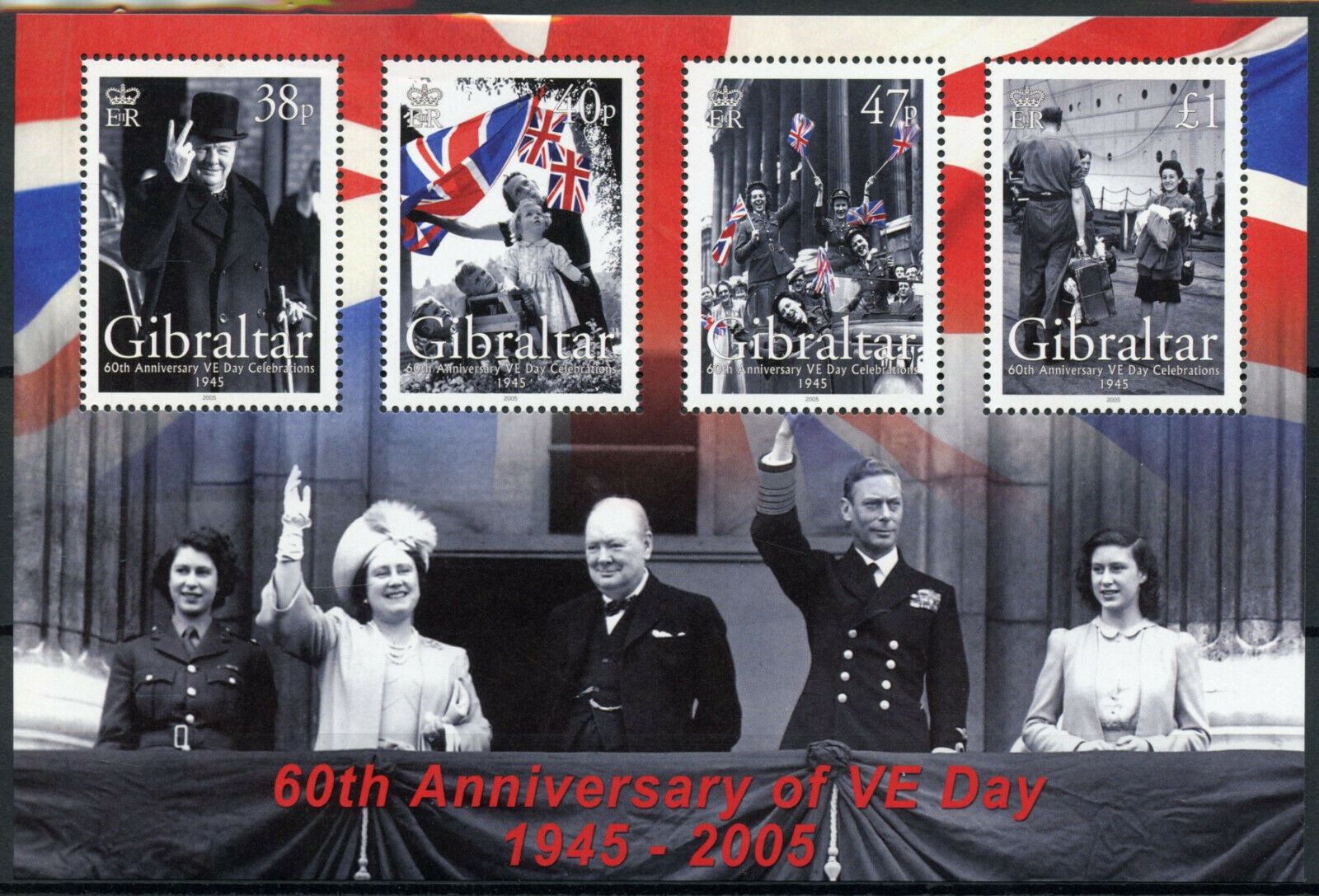 Gibraltar 2005 MNH Military Stamps 2021new shipping free WWII Ch WW2 60th VE Anniv Special price for a limited time Day