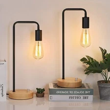 Set of 2 Vintage Task Lamp Table Desk Lamp Beside Nightstand Lamp Bedroom Dorm