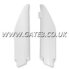 Suzuki RMZ450 RM450Z 2007-2022 White Polisport Plastic Front Lower Fork Guards