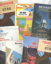 Great Lot Vintage Maps Travel Brochures Docs Utah Nevada Western USA