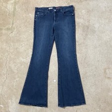 Anthropologie Pilcro Jeans Women  s Size 32 Tall Blue Wide Flare Leg Bell Bottom