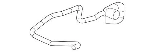 Manguera de salida de radiador de gas genuina GM 2008 Saturn Astra XE XR 1,8 L L L4 13118272 Foto 3 de 4