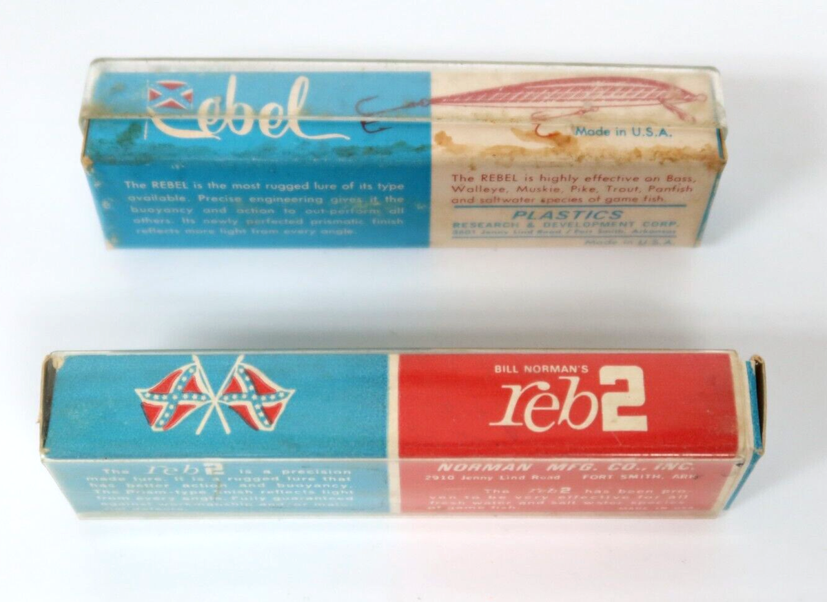 Leurre De Pêche Rebel Salt Water Flag - 1966 - Argenté 4-1/2" - Boîte Et Papiers D'origine - NEUF