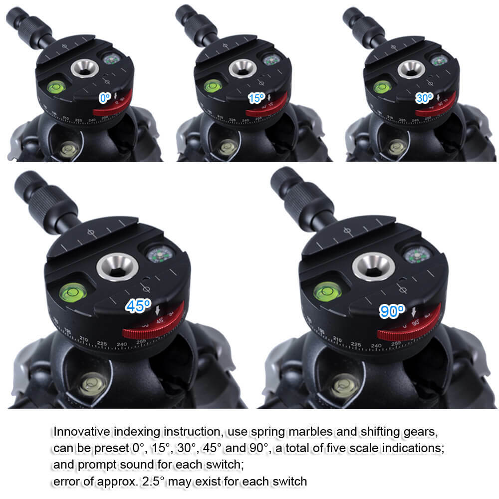 360ºCoaxial Indexing Fluid Panning Panorama Panoramic Clamp for Tripod Ball Head - Foto 7 di 16