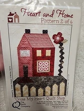 ☆ Heart And Home Pattern 2 Of 6 "Cross My Heart Quilt Shop" The Quilt Company 