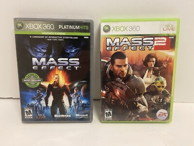 Mass Effect 1 and 2 Xbox 360 Game Lot (Microsoft | Bioware)