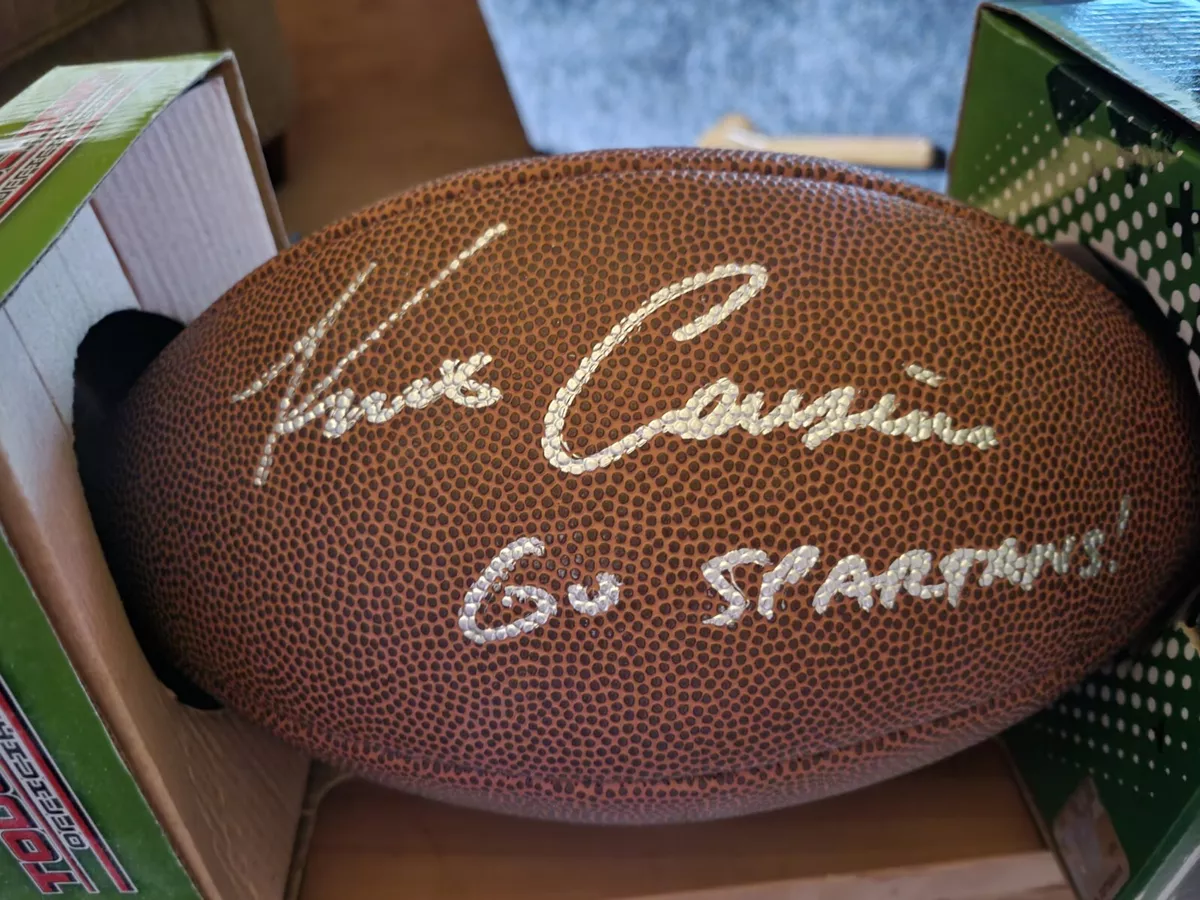 Kirk Cousins Signed Football Jsa Certified. Go Spartans inscription