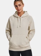 Under Armour Women's Essential Fleece Hoodie Oatmeal Small