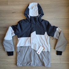 Obermeyer Axel Ski Jacket Youth X-Large 18 Gray Black White Coat 199 NWT