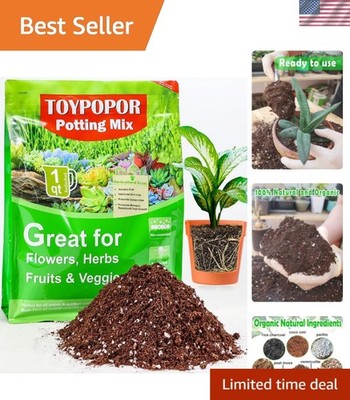 Potting Soil for All Indoor Houseplants, Contains Perlite, Peat Moss, Coco Co...