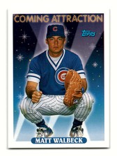 Matt Walbeck RC Rookie 1993 Topps #812 Chicago Cubs Mint to Gem